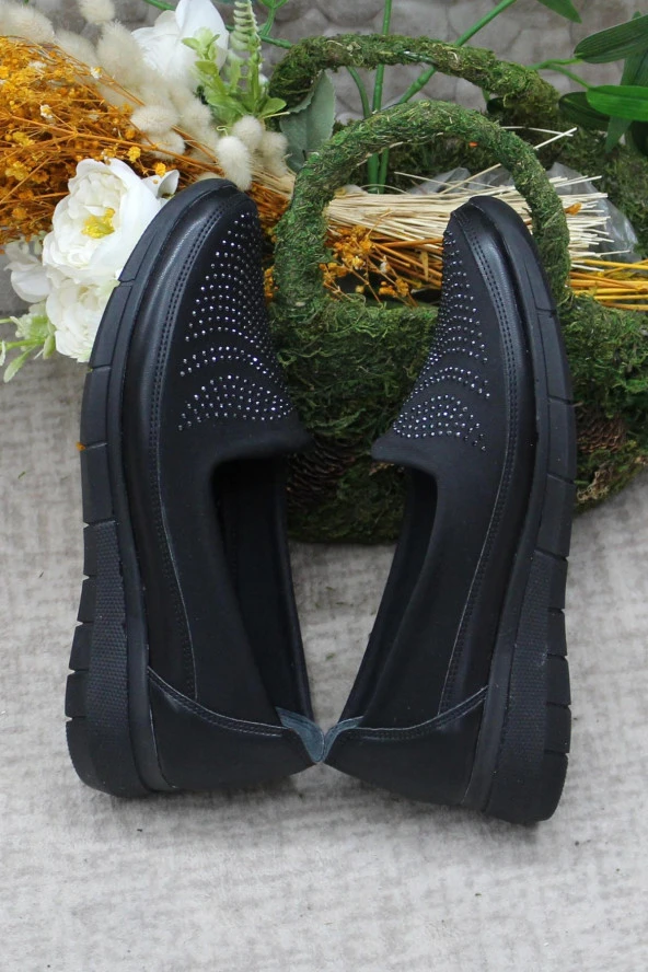 Fort Gnd 1964 Siyah Hafif Rahat Esnek Taban Şık Kadın Günlük Ayakkabı - Resim 6