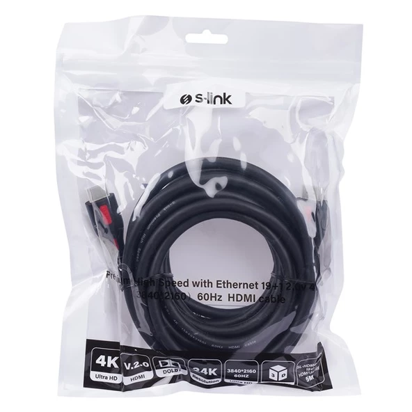 S-Link HDMI Kablo Siyah (3m) 4K - 3