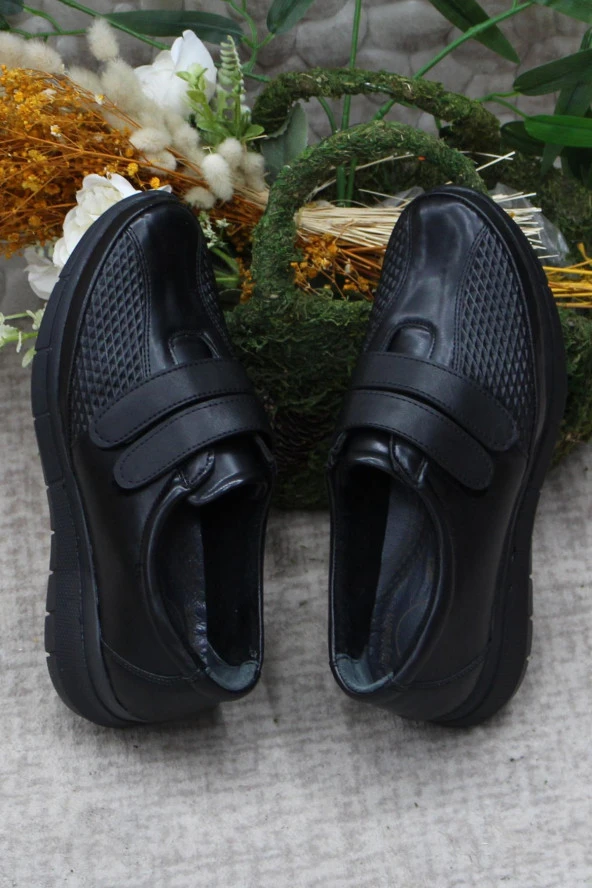 Fort Gnd 42213 Siyah Cırtlı Hafif Rahat Esnek Taban Kadın Günlük Ayakkabı - 6