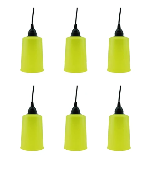 Neon Sarı Ağaç Feneri 6 Adet