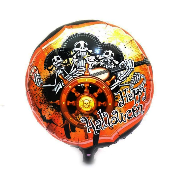 Kuru Kafalı Korsanlar Halloween Şekilli Folyo Balon 45 cm (4453)
