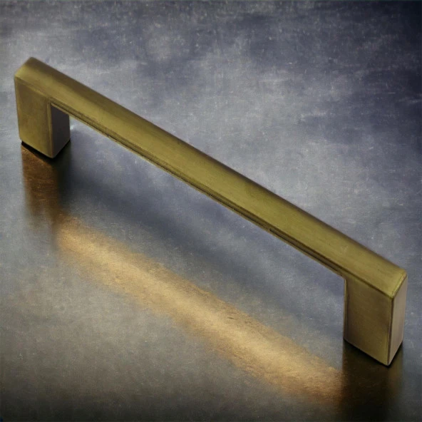 Mobilya Mutfak Dolabı Çekmece Dolap Kapak Kulpu Kulbu Antik Sarı 160 mm Metal Düz Kulp - Resim 5