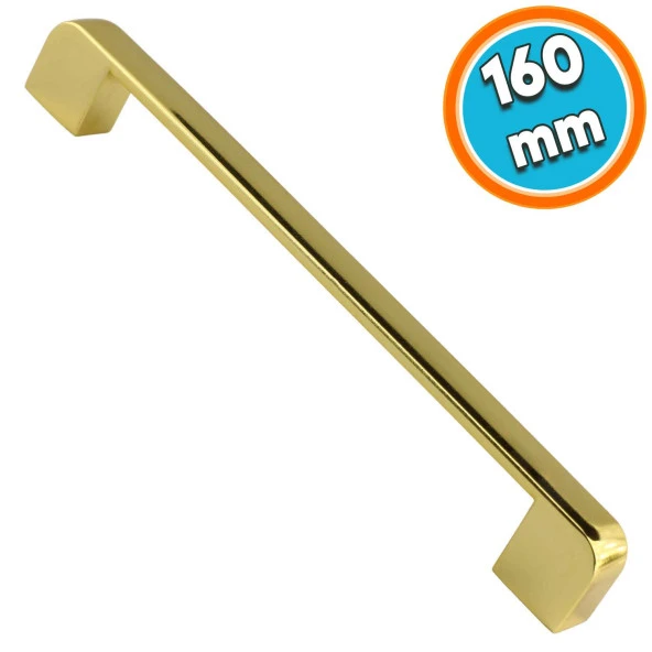 Mobilya Mutfak Dolabı Oval Çekmece Dolap Kapak Kulpu Kulbu Gold 160 mm Metal Kulp