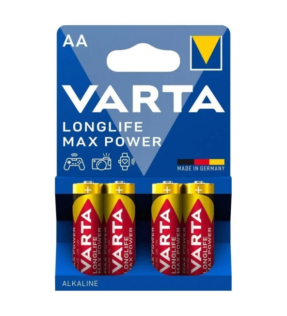 Varta Longlife Max Power AA Alkaline Pil 4'lü