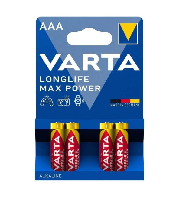 Varta Longlife Max Power AAA Alkaline Pil 4'lü
