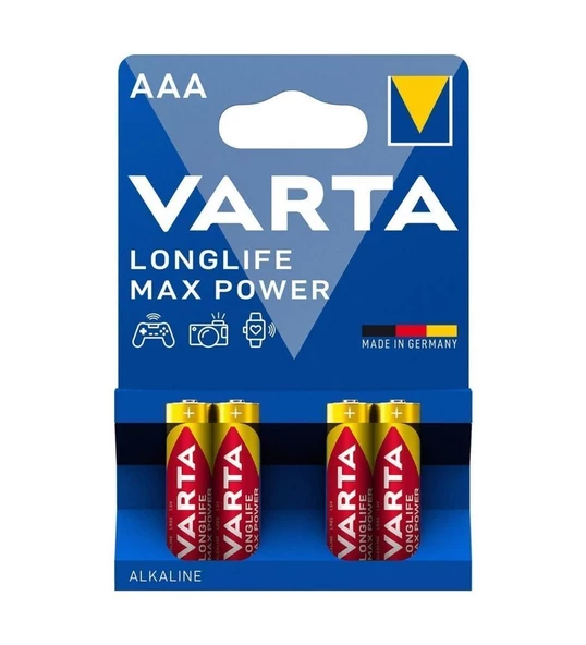 Varta Longlife Max Power AAA Alkaline Pil 4'lü