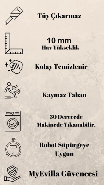 Modern Dekoratif Yuvarlak Puffy Peluş Ponpon Saçaklı Salon Oturma Odası Halısı Antrasit - Resim 7