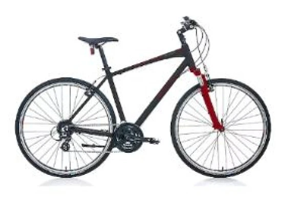 Carraro Sportive 224 V 28 Jant Erkek Şehir Bisikleti Mat Siyah-Kırmızı-Antrasit 51 Cm
