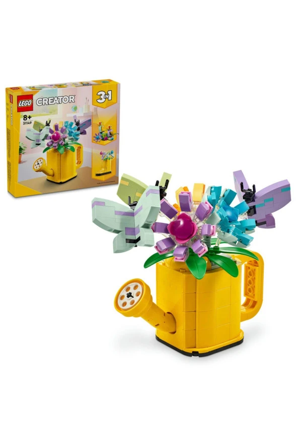 ® Creator Sulama Kabında Çiçekler 31149 -  3’ü 1 Arada Yaratıcı Oyuncak Yapım Seti (420 Parça)