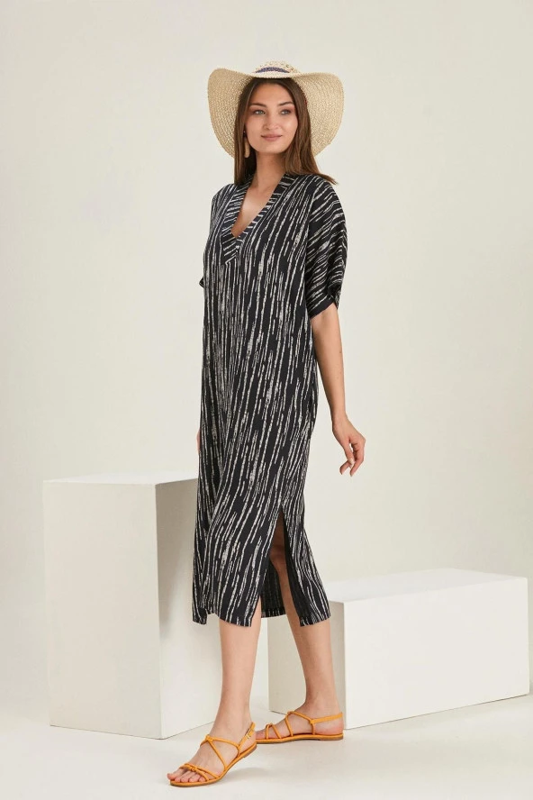 ALEXANDERGARDI V Yaka Cepli Salaş Elbise (b22-288b) - 2