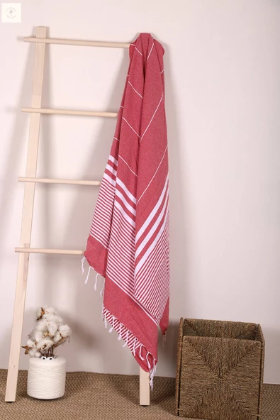 Çizgili %100 Pamuk Soft Peştemal Banyo Plaj Havlusu 100x180 Cm - 2