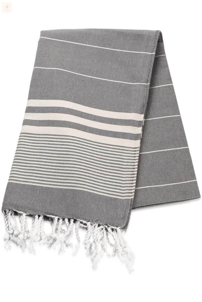 Çizgili %100 Pamuk Soft Peştemal Banyo Plaj Havlusu 100x180 Cm - 9