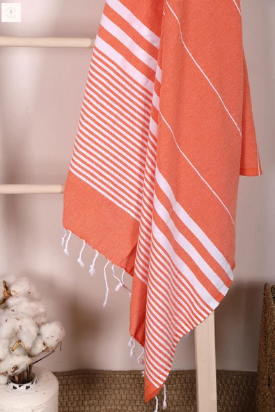 Çizgili %100 Pamuk Soft Peştemal Banyo Plaj Havlusu 100x180 Cm - 11