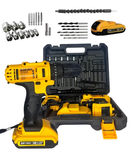 Dynamo 24W Şarjlı Matkap (24 Parça Çantalı Set Hediye) - 7