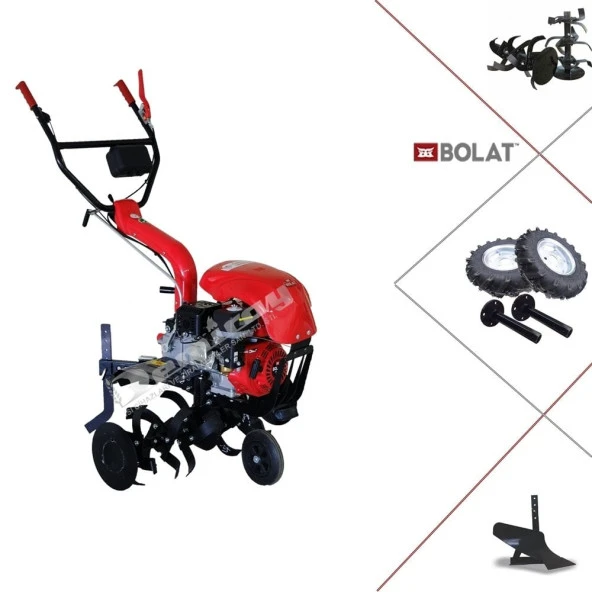 Bolat Atom 3+1 Benzinli 7 Hp Çapa Makinası-Teker Takımı Kampanyası