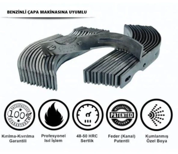 Demiray Federli Taral Dizel Çapa Makinası Çapa Bıçağı Takımı (26 CM - 24 ADET)