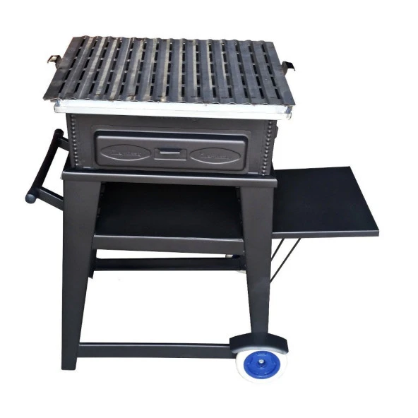 Demiray Tekerlekli Küçük Barbekü Mangal - Paslanmaz Pişirme Izgarası - 2