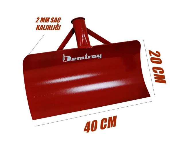 Demiray 2 mm Saç Metal Kar - Tezek Küreme Gelberisi - (3 Adet Küreme Sapı Dahil) - Resim 3