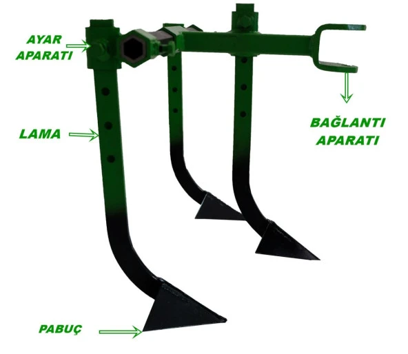 Taral Benzinli Çapa Makinalarına Uyumlu Demiray 3'lü Kazayak Aparatı - Resim 3