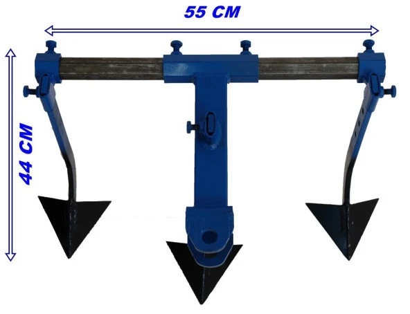 Yağmur Benzinli Çapa Makinalarına Uyumlu Demiray 3'lü Kazayak Aparatı - Resim 2