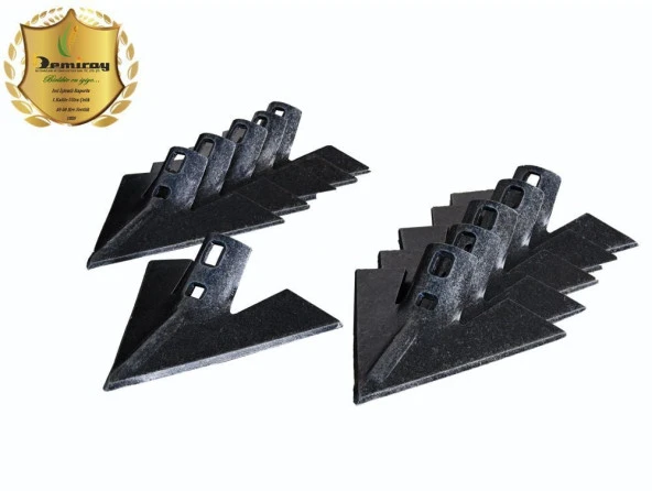 Demiray Çelik 6 MM Kültivatör Pabucu 11 Adet - 24 CM Kaz ayağı Bıçağı ürün görseli 1