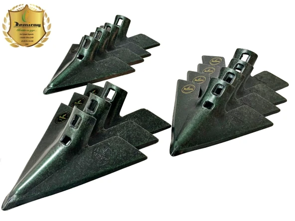 7 MM Demiray Çelik 11 Adet Kültivatör Pabucu (27 CM) - Kazayağı Pabucu (Yeşil ürün görseli 1