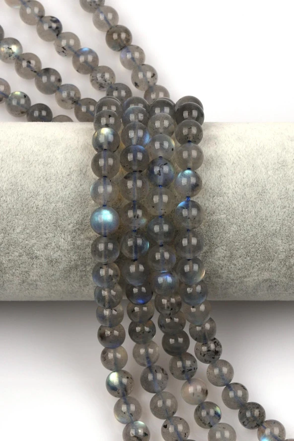 Labradorit ( A Kalite ) Doğal Taş Dizi 8 mm Küre Kesim ürün görseli
