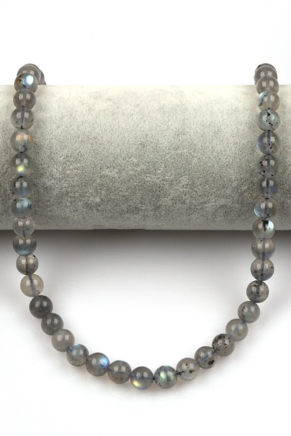 Labradorit ( A Kalite ) Doğal Taş Dizi 8 mm Küre Kesim - Resim 2