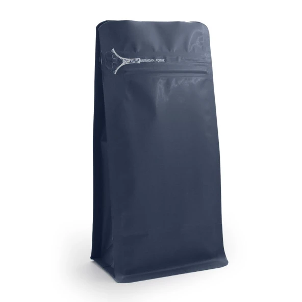 Mavi Flat Bottom Kilitli Buradan Açınız Torba 11x21+4 Cm 250 Gr 100 Adet - 1