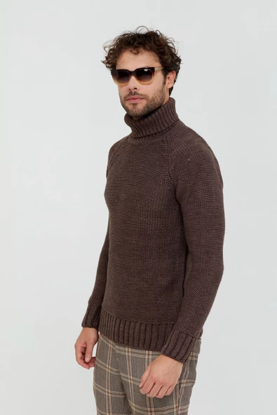 Erkek Kalın Balıkçı Yaka Kazak - 7