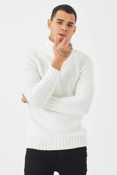 Erkek Kalın Balıkçı Yaka Kazak