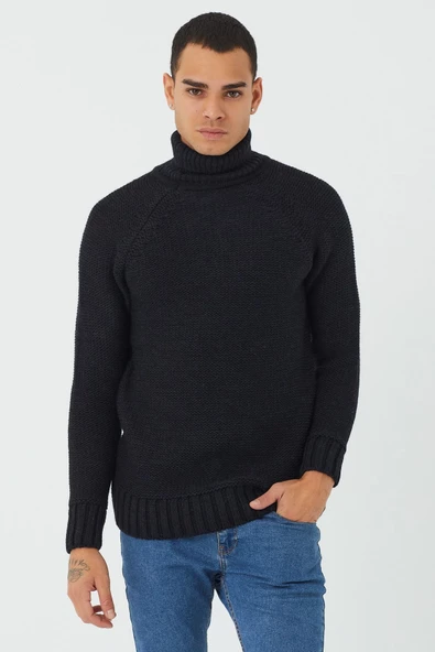 Erkek Kalın Balıkçı Yaka Kazak - 10