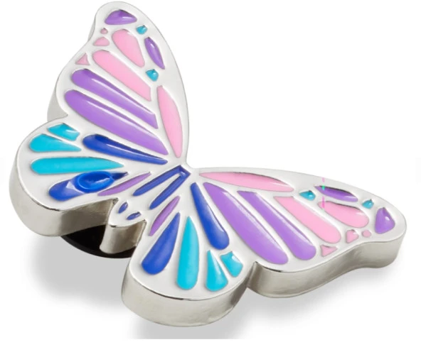Crocs Multi Purple Butterfly Jibbitz™ Metal Charm 10011089 - 2