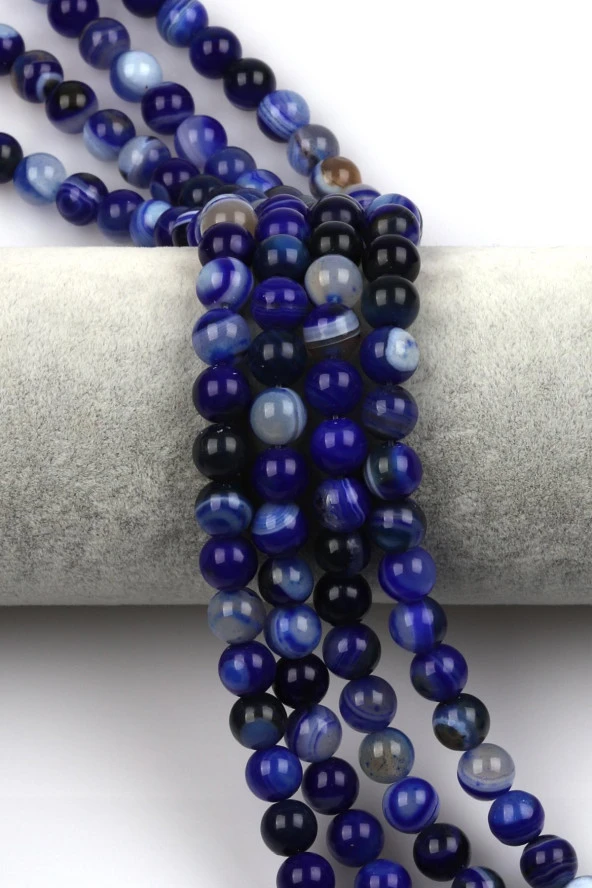 Madagaskar Akik Doğal Taş Dizi 8 mm Küre Kesim ürün görseli