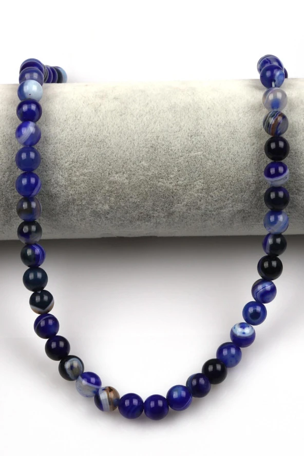 Madagaskar Akik Doğal Taş Dizi 8 mm Küre Kesim - Resim 2