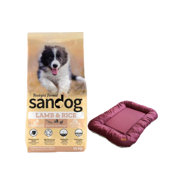 Sandog Premium Lamb&Rice Yavru Köpek Maması 15 Kg, Aria Basic Bordo Small Minder