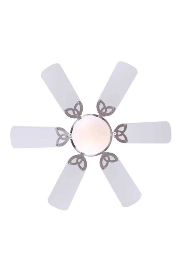 Vanti KCF278 60W 30 inç Ahşap Beyaz 6 Kanatlı Lambalı Avizeli İpli Tavan Vantilatörü - 3