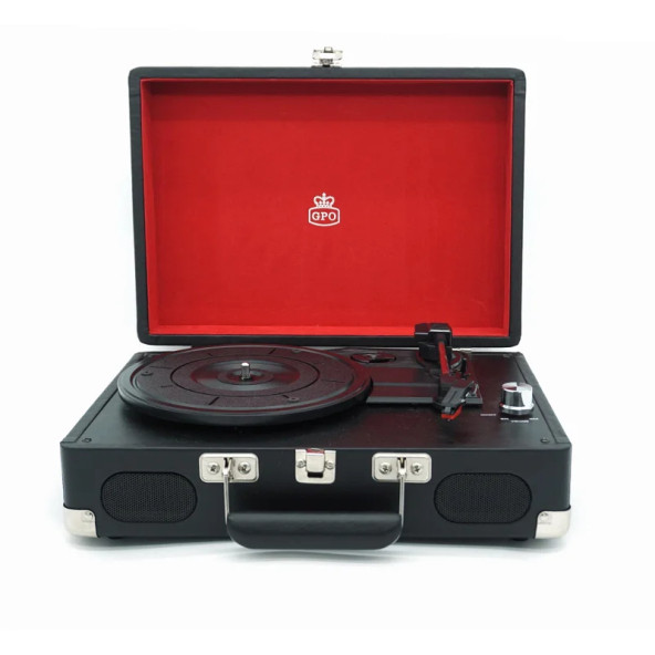 GPO Soho Çanta Pikap Çalar Stereo Hoparlör Siyah - 2