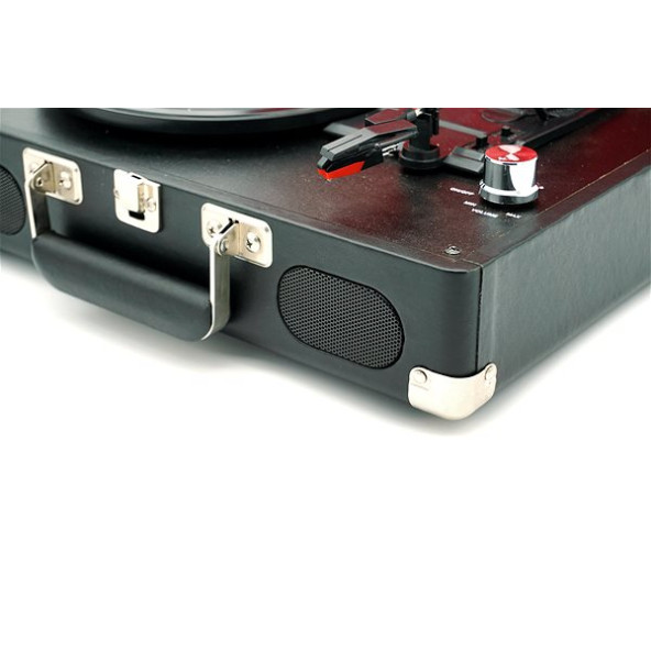 GPO Soho Çanta Pikap Çalar Stereo Hoparlör Siyah - 6