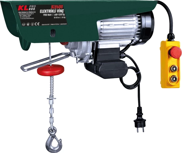 KL PRO KLV600 600/1200Kg 1800W Elektrikli Vinç