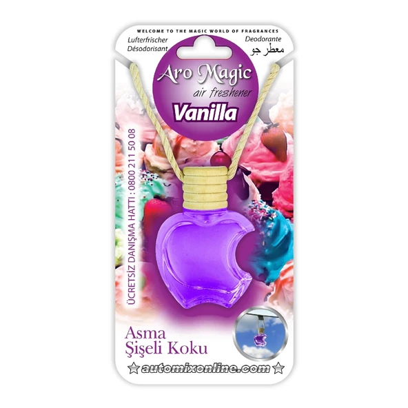 AUTOMİX AROMAGİC ASMA ŞİŞE KOKU VANİLYA