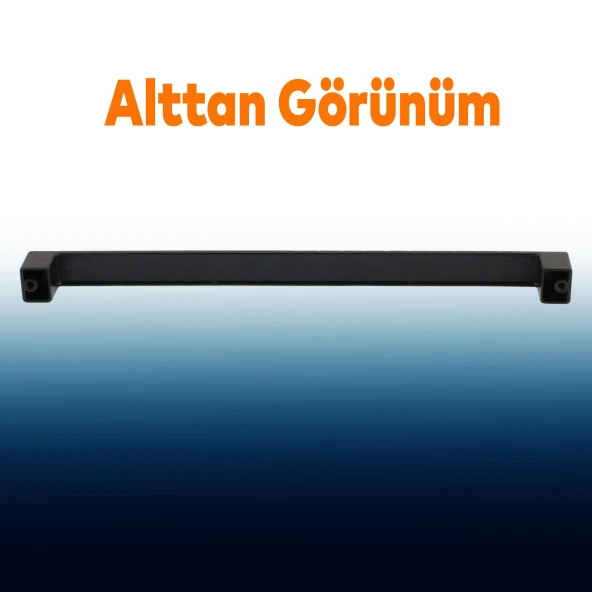Mobilya Mutfak Dolabı Çekmece Dolap Kapak Kulpu Kulbu Siyah 224 mm Desenli Metal Kulp - Resim 4