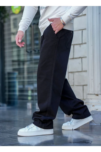 Erkek  Baggy Denim Pantolon - 5