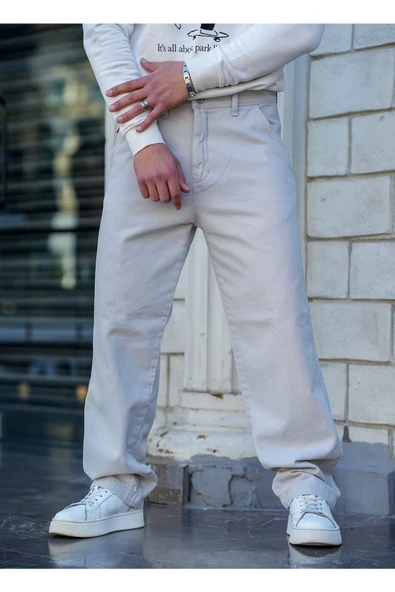 Erkek  Baggy Denim Pantolon - 7