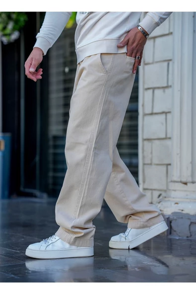 Erkek  Baggy Denim Pantolon - 2