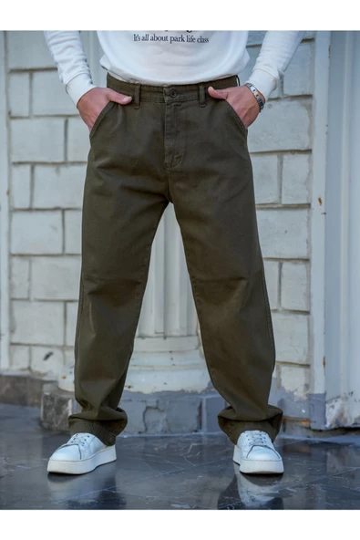 Erkek  Baggy Denim Pantolon - 9
