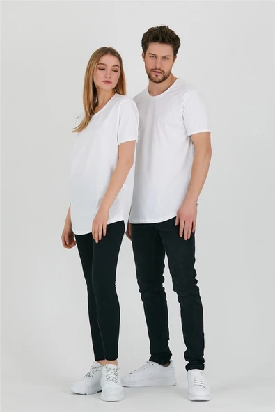 Unisex Pis Yaka Salaş T-shirt - 4