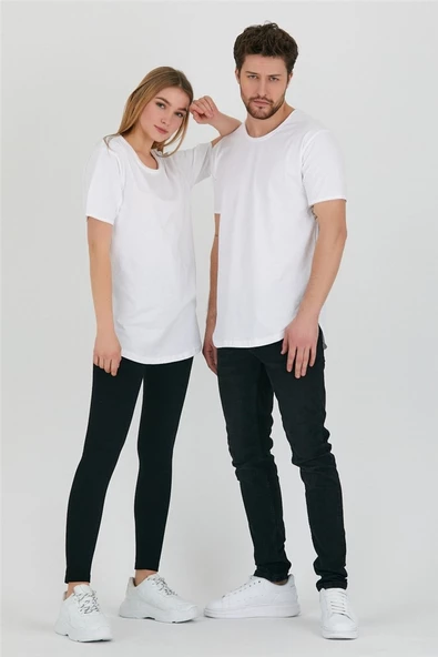 Unisex Pis Yaka Salaş T-shirt - 2