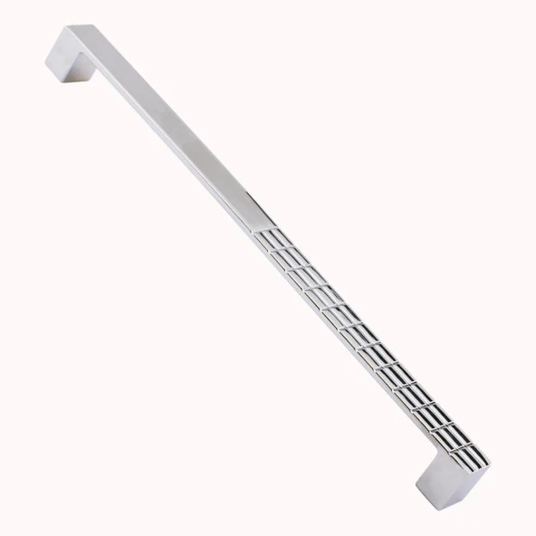 Mobilya Mutfak Dolabı Çekmece Dolap Kapak Kulpu Kulbu Krom 224 mm Desenli Metal Kulp - Resim 6