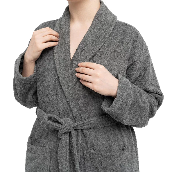 Soley | Minerva | Extra Yumuşak %100 Pamuk Kadın / Erkek Unisex Bornoz - 10
